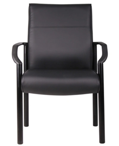 Shop Boss Office Products Mid Back Leatherplus Guest Chair In Black
