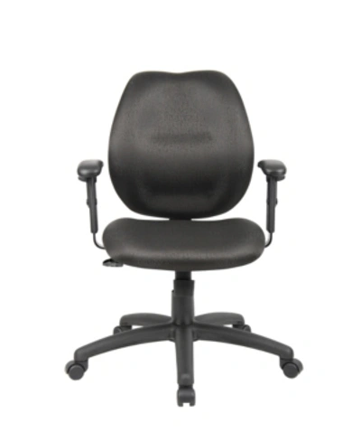 Shop Boss Office Products Mid-back Task Chair With Adjustable Arms In Black