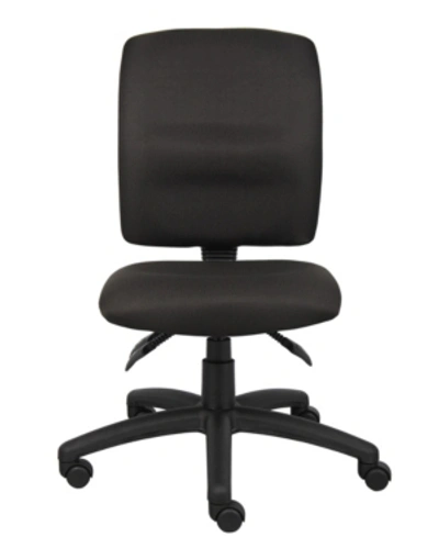 Boss Office Products Double Multi-function Fabric Task Chair In Black