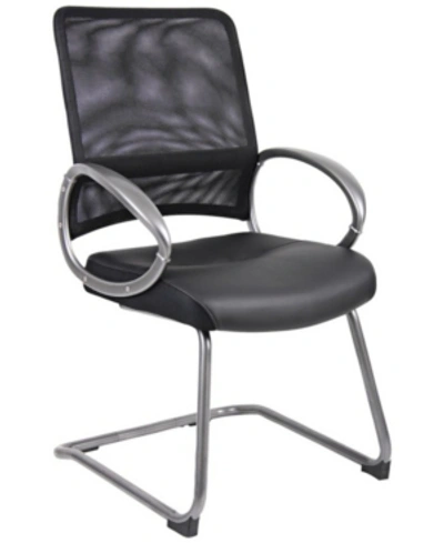 Shop Boss Office Products Managers Mesh Back Guest Chair In Black