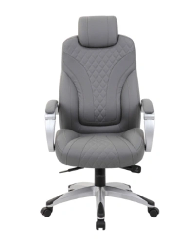 Shop Boss Office Products Hinged Arm Executive Chair With Synchro-tilt In Gray