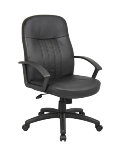 Shop Boss Office Products Executive Leather Budget Chair In Black