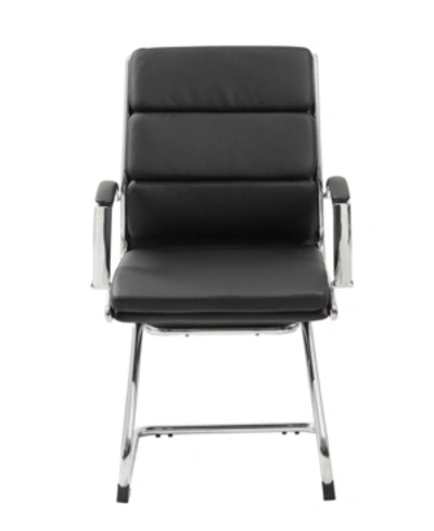 Shop Boss Office Products Executive Caressoftplus Guest Chair With Chrome Finish In Black