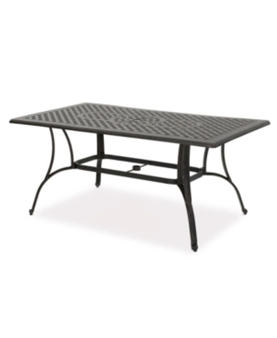 Shop Noble House Alfresco Outdoor Cast Rectangular Dining Table In Bronze