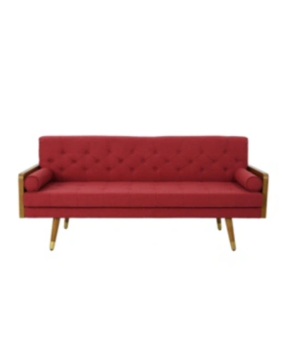 Shop Noble House Jalon 72" Sofa In Red