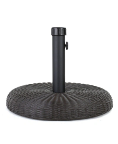 Shop Noble House Bahulu Round Umbrella Base In Brown