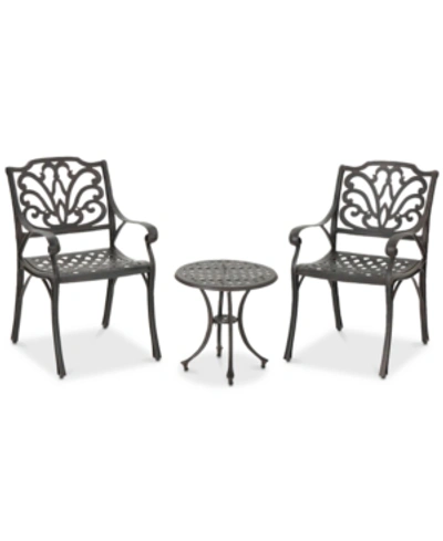 Shop Noble House Ashley 3-pc. Outdoor Chat Set In Bronze