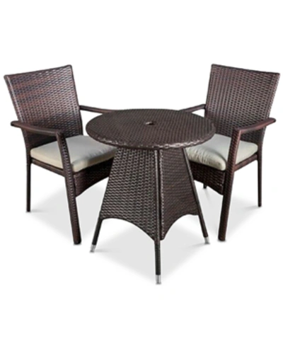 Shop Noble House Chiese 3-pc. Dining Set In Brown