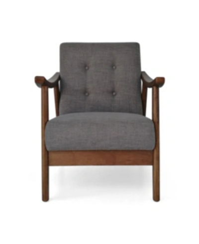 Shop Noble House Chabani Accent Chair In Dark Grey