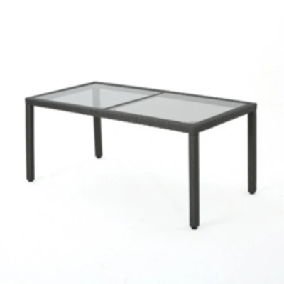 Shop Noble House San Pico Outdoor Dining Table In Grey