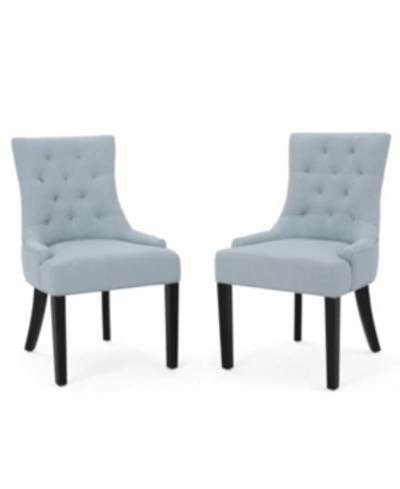 Shop Noble House Hayden Dining Chairs, Set Of 2 In Lght Blue