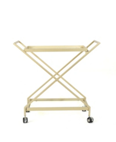 Noble House Annika Bar Cart In Gold