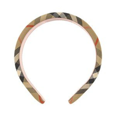 Shop Burberry Beige Check Headband