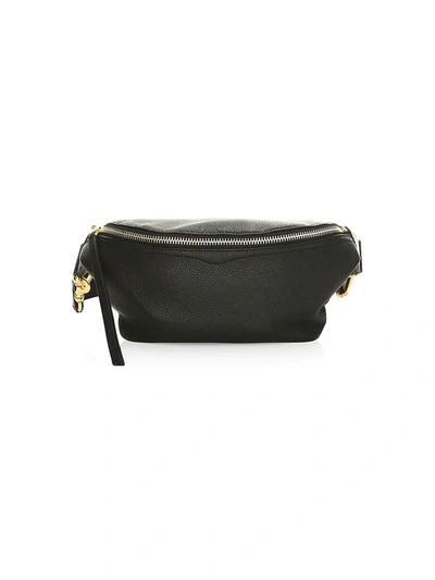 Shop Rebecca Minkoff Women's Bree Leather Belt Bag In Black
