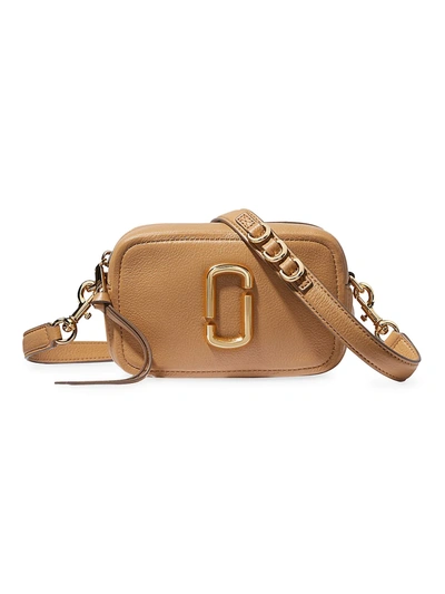 Shop The Marc Jacobs Women's The Softshot Leather Camera Bag In Dirty Chai