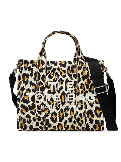 Shop The Marc Jacobs Small Traveler Leopard-print Canvas Tote