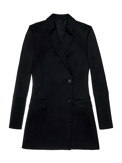 Shop Helmut Lang Asymmetric Blazer Dress In Black