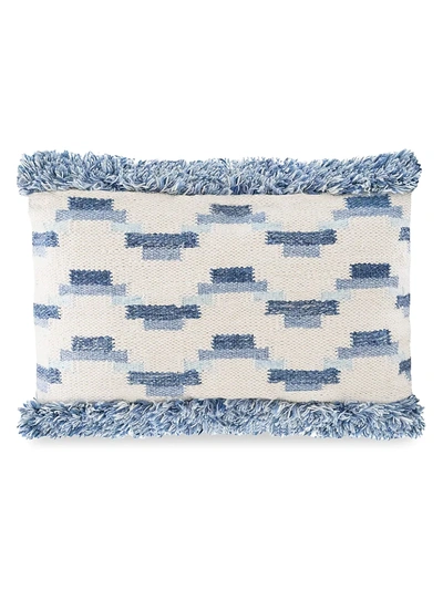Shop Anaya Fringe Geometric Wool-blend Pillow