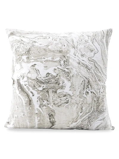 Shop Anaya Marble-print Linen Pillow