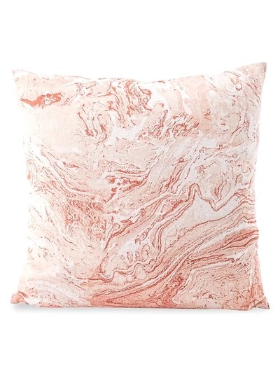 Shop Anaya Marble-print Linen Pillow