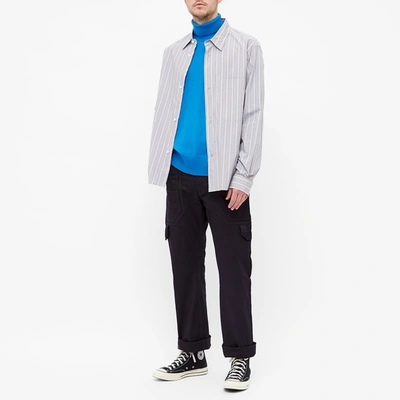 Shop Jw Anderson Anchor Funnel Neck Knit In Blue