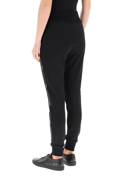 Shop Fendi Jogging Trousers With Logo In Black
