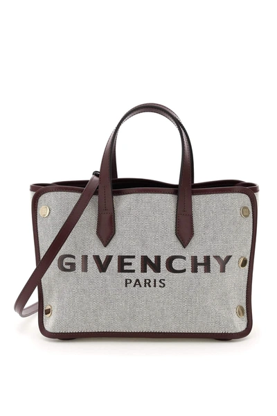 Shop Givenchy Bond Mini Tote Bag In Beige,purple