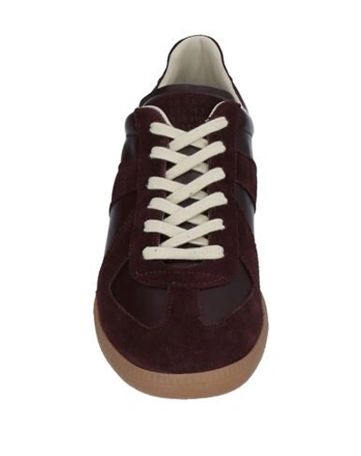 Shop Maison Margiela Man Sneakers Deep Purple Size 8 Soft Leather