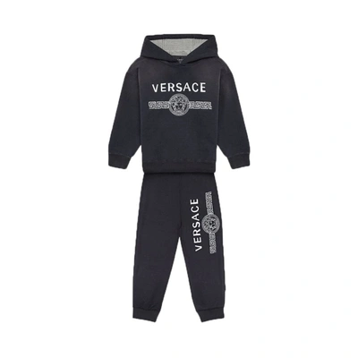 Shop Versace Cotton Tracksuit In Grey