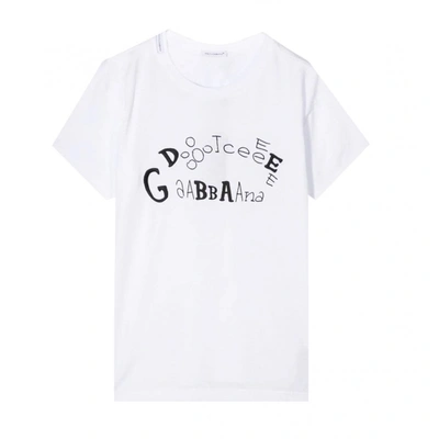 Shop Dolce & Gabbana Dolce &amp; Gabbana Logo T-shirt In White