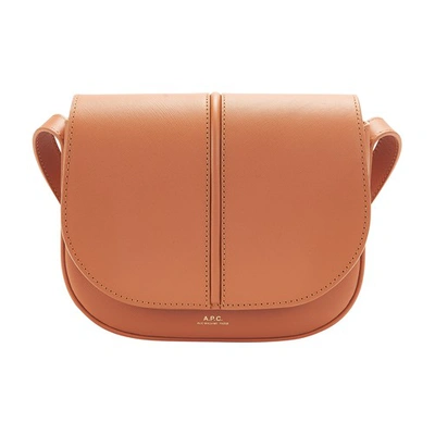 Shop Apc Betty Bag In Embossed Leather In Camel