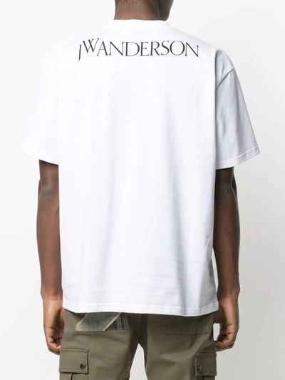 Shop Jw Anderson Face-print T-shirt In White