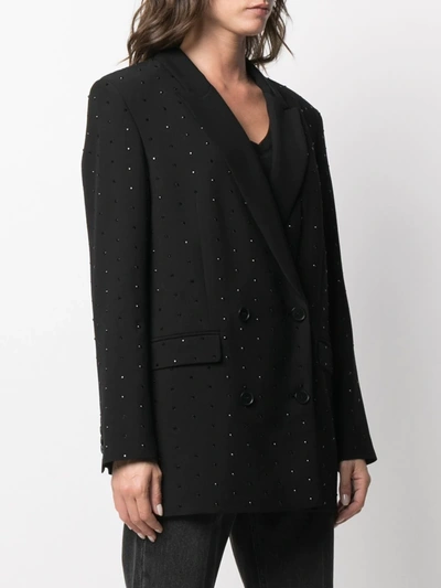 Shop Iro Neill Crystal-embellished Blazer In Black