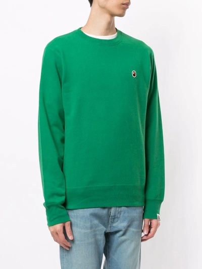 Shop A Bathing Ape Ape Patch Sweatshirt In Green