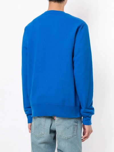 Shop A Bathing Ape Ape Patch Sweatshirt In Blue