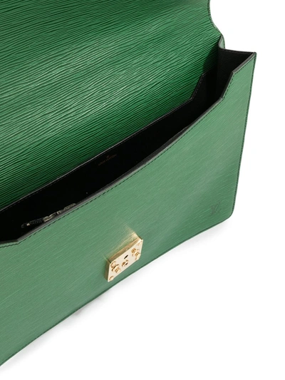Pre-owned Louis Vuitton 1990s Porte Documents Bandouliere Briefcase In Green