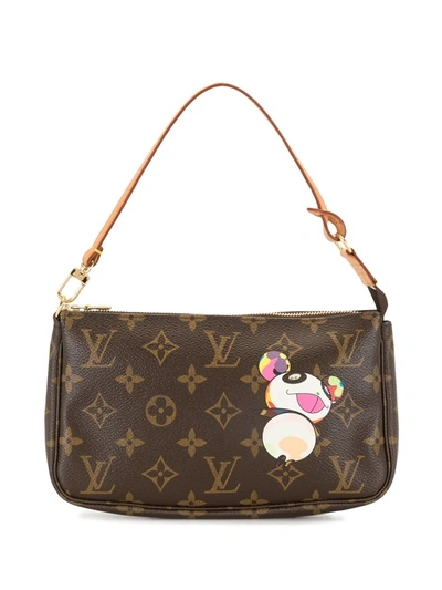 Pre-owned Louis Vuitton 2004 Pochette Accessories Bag In Brown