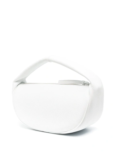 Shop By Far Pebbled Leather Tote Bag In White