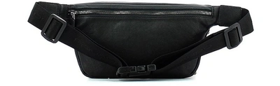 Shop Piquadro Designer Men's Bags Black Square Belt Bag In Noir