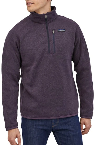 Shop Patagonia Better Sweater Quarter Zip Pullover In Piton Purple