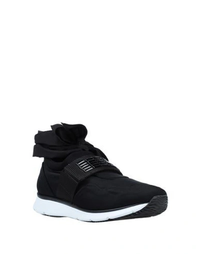 Shop Hogan Woman Sneakers Black Size 7.5 Textile Fibers