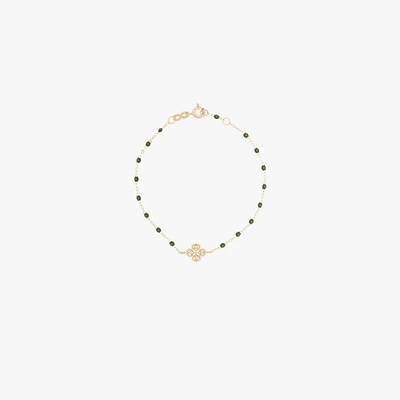 Gigi Clozeau 18k Yellow Gold Lucky Clover Classic Gigi 17 Cm Diamond Bracelet In Gold