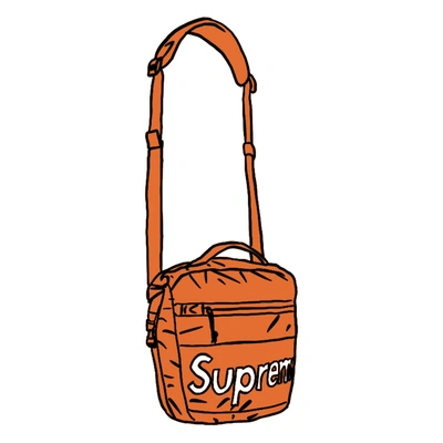 Pre-owned Supreme  Waterproof Reflective Speckled Shoulder Bag Orange