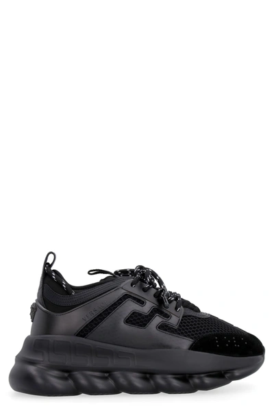 Shop Versace Chain Reaction Chunky Sneakers In Black