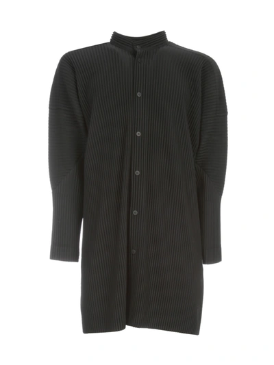 Shop Issey Miyake Plain Shirt W/pockets In Black