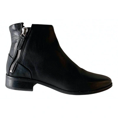 Pre-owned Royal Republiq Black Leather Ankle Boots