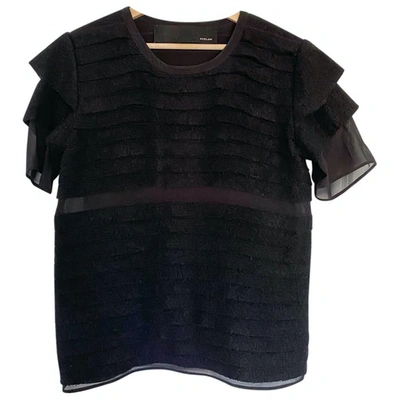 Pre-owned Avelon Wool Top In Black