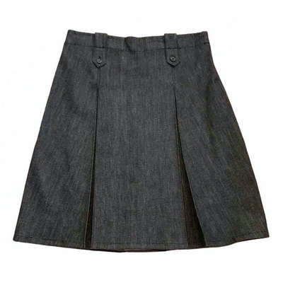 Pre-owned Max Mara Blue Denim - Jeans Skirt