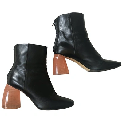 Pre-owned Ellery Black Leather Ankle Boots