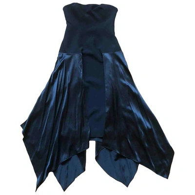 Pre-owned Cinq À Sept Black Silk Dress